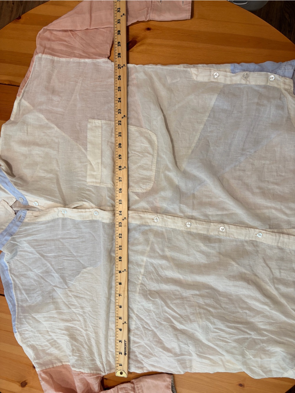 Free People Rainbow Rays Cotton Patchwork Blouse - Picture 8 of 9